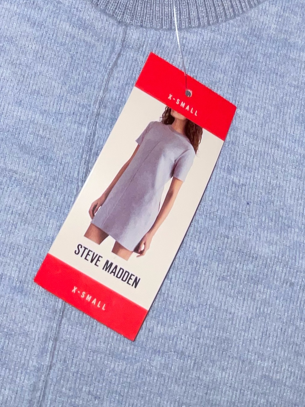 Steve Madden Light Blue Short Sleeve sweater Dress szXS